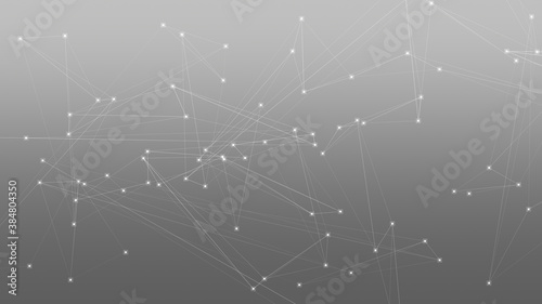 Abstract technology and science polygonal space low poly background Tone gray with connecting dots and lines.