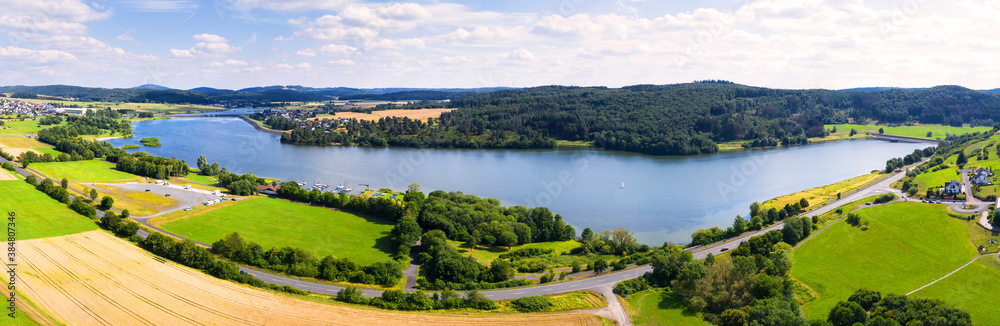 the aartalsee lake in germany as a high definition panorama