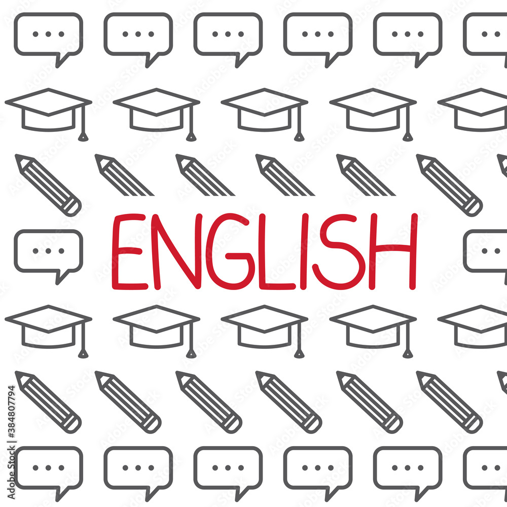 english language course concept- vector illustration english language course concept- vector illustration