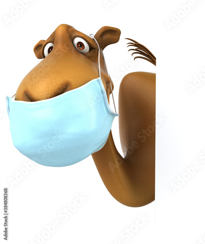Fun 3D camel with a mask