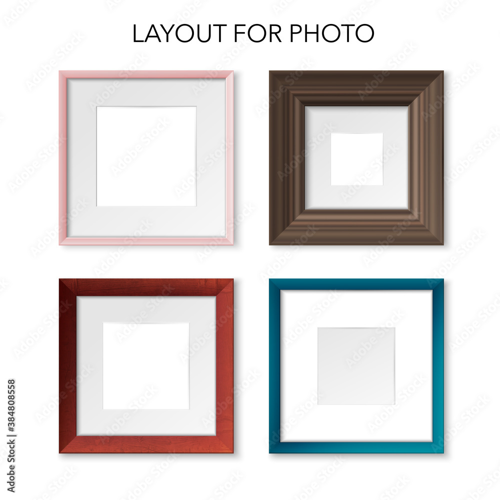 Realistic Square Frames Set Realistic Square Frames Set