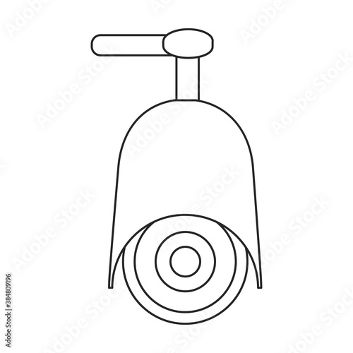 Camera cctv vector icon.Outline vector icon isolated illustration on white background camera cctv.