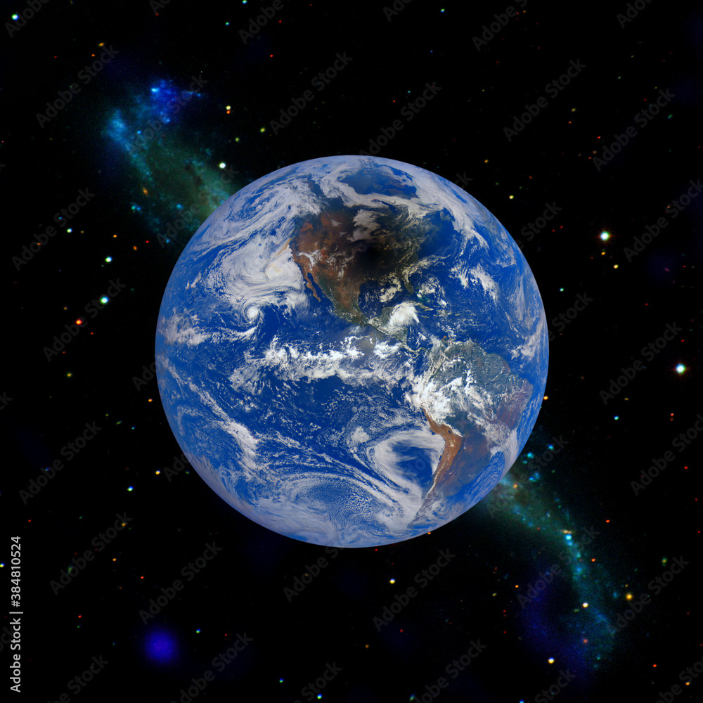 Obraz premium View of the earth from the cosmos. The elements of this image furnished by NASA.