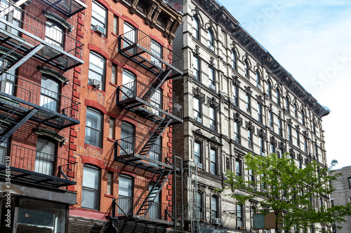 Photography Outdoor view of a block of historic buildings on Orchard Street in the Lower Eas