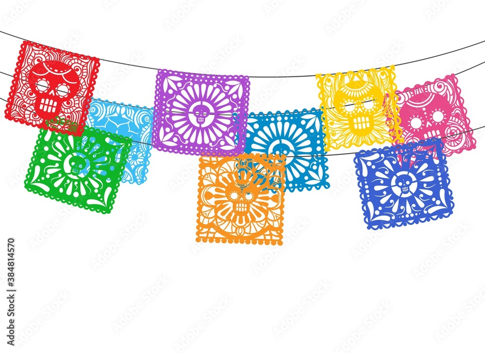 Papel picado bunting flags