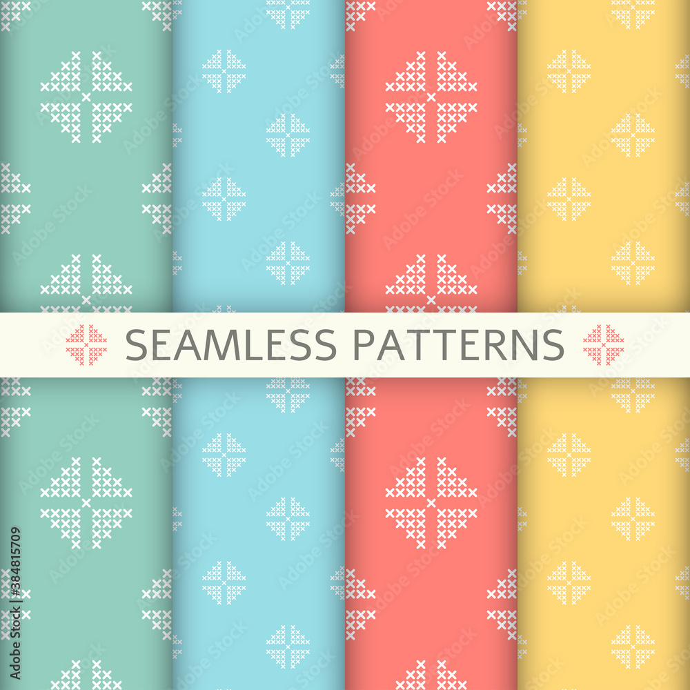 The seamless ornamental pattern set. The seamless ornamental pattern set.