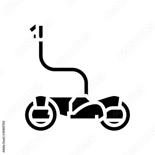 motorized vehicle transport glyph icon vector. motorized vehicle transport sign. isolated contour symbol black illustration