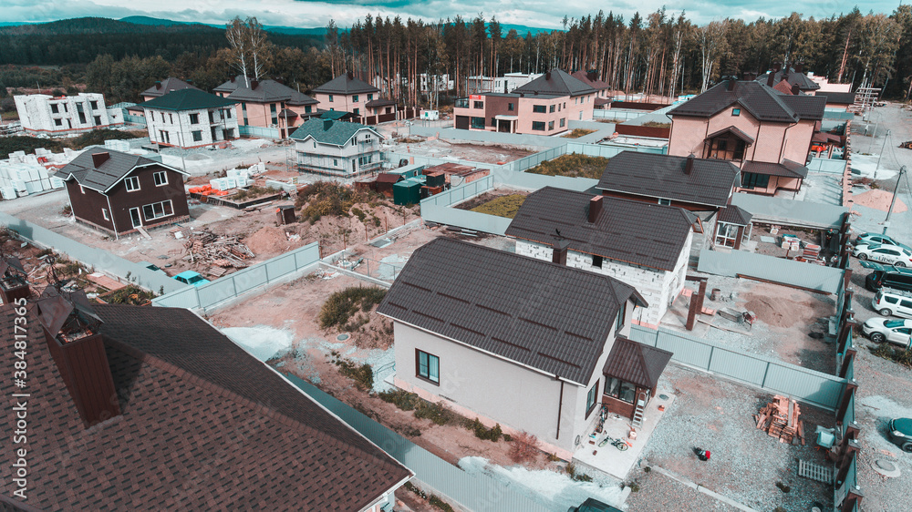 Fototapeta premium Village with houses