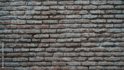 Old red brick wall background 