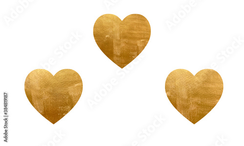 Heart with metallic painted texture. Hand drawn background or backdrop. Decorative painting. Blank template for banner, poster or print.