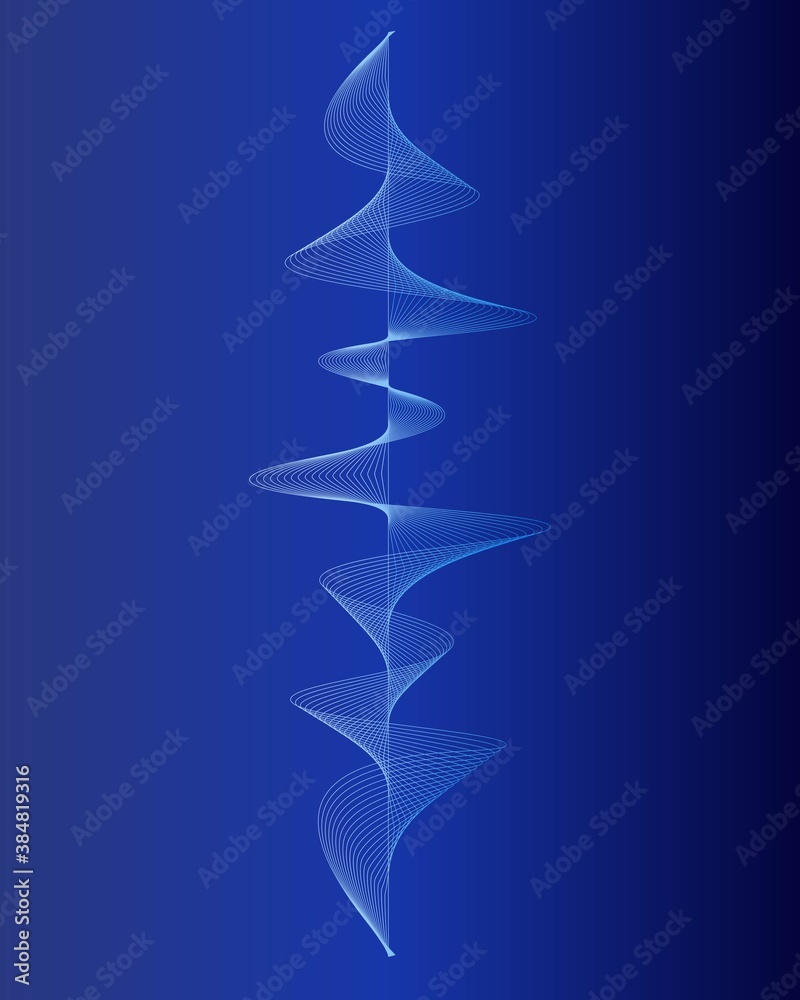abstract blue digital equalizer, vector of sound wave pattern element ...