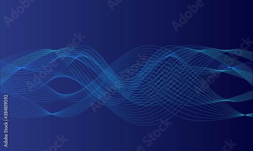 abstract blue digital equalizer, vector of sound wave pattern element