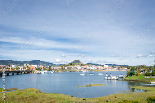 Landscape of the Guatape dam in Antioquia - Colombia