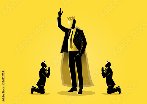 King worship concept illustration