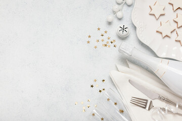 Christmas and New Year table setting