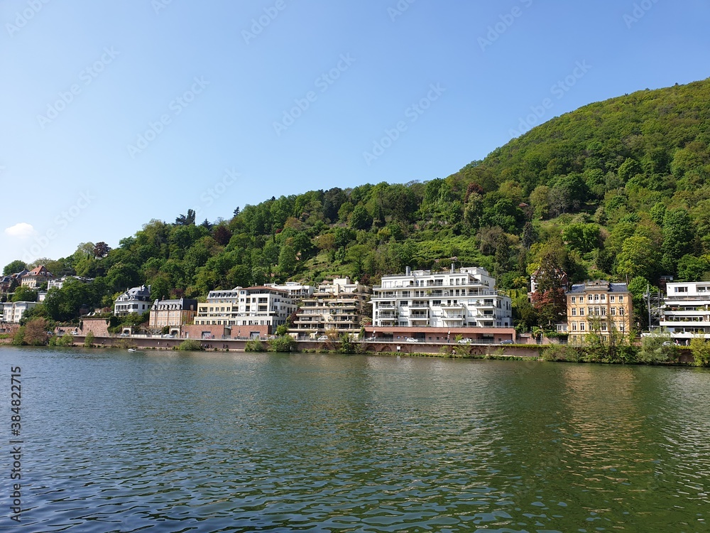 Fototapeta premium village on the river