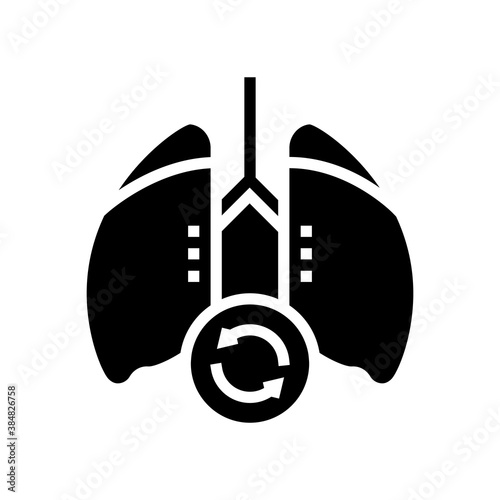 lungs transplant glyph icon vector. lungs transplant sign. isolated contour symbol black illustration