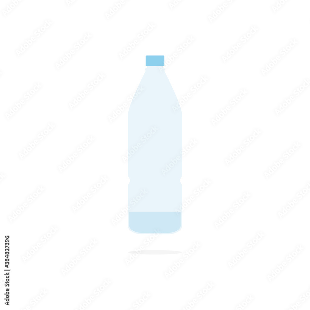 Water bottle icon in flat style. Vector blue plastic container illustration isolated on white background. Water bottle icon in flat style. Vector blue plastic container illustration isolated on white background.