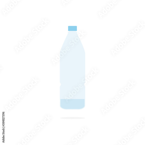 Water bottle icon in flat style. Vector blue plastic container illustration isolated on white background.