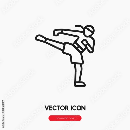 muay thai icon vector sign symbol