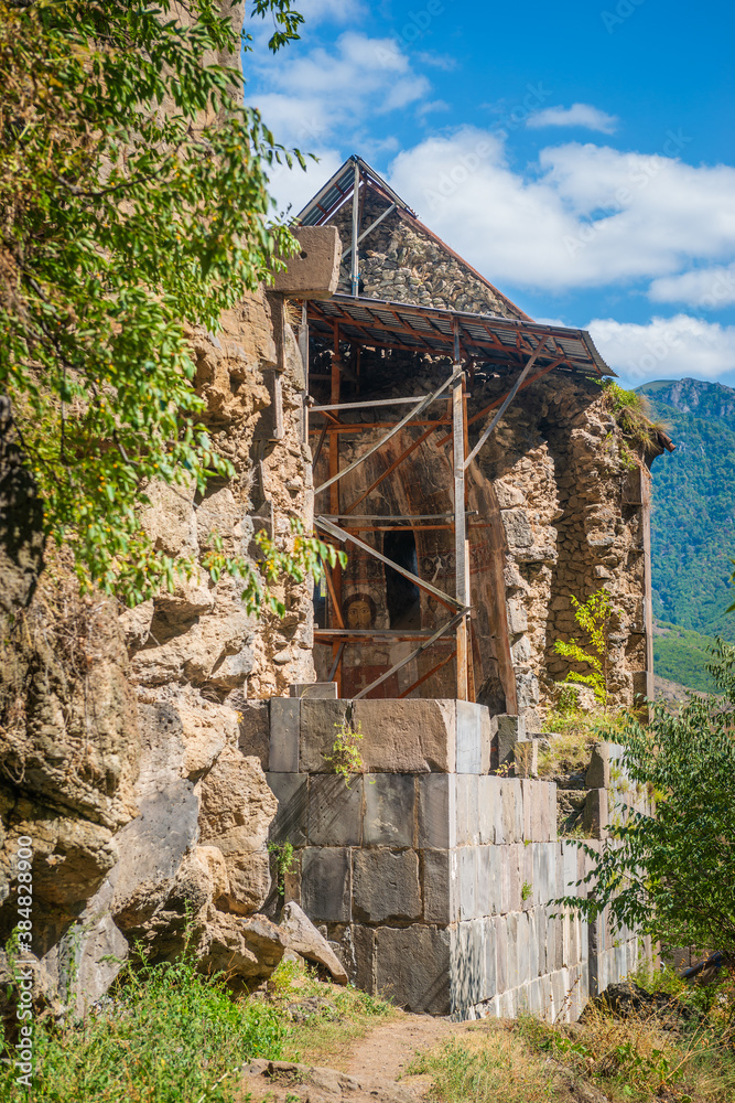 Ruined parts of Kobayr monastery (12th century), Armenia