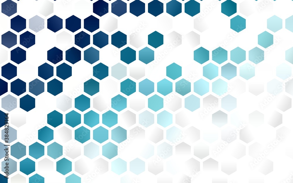 Light BLUE vector layout with hexagonal shapes.