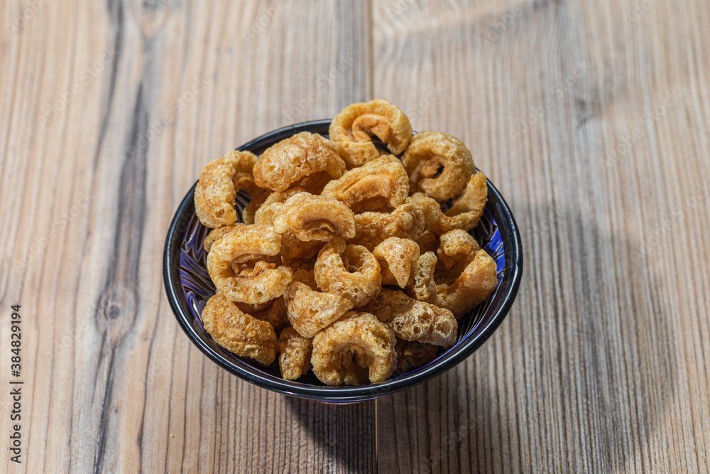 Fried/crackling pork belly Torresmo.