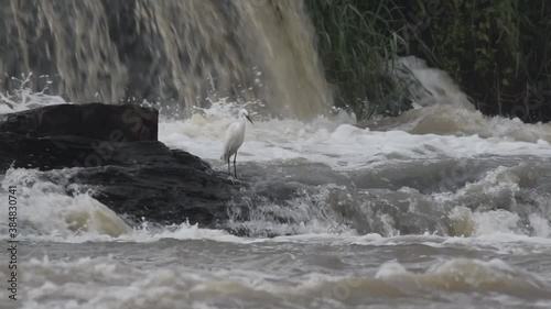 Water flowing from water fall at Bhatinda water falls in Dhanbbad, Jharkhand in India. photo