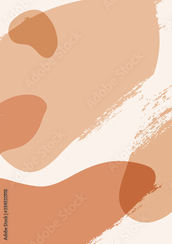 Abstract vector background with warm shades. Contemporary art. Art Textures in modern style. Autumn vibes. Perfect for print, poster, social media, cards, ig stories