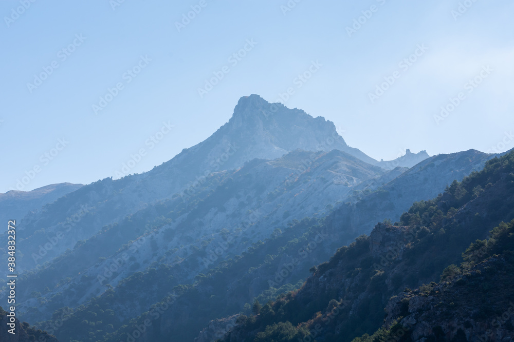 View of the Trevenque peak in the Sierra Nevada natural park View of the Trevenque peak in the Sierra Nevada natural park