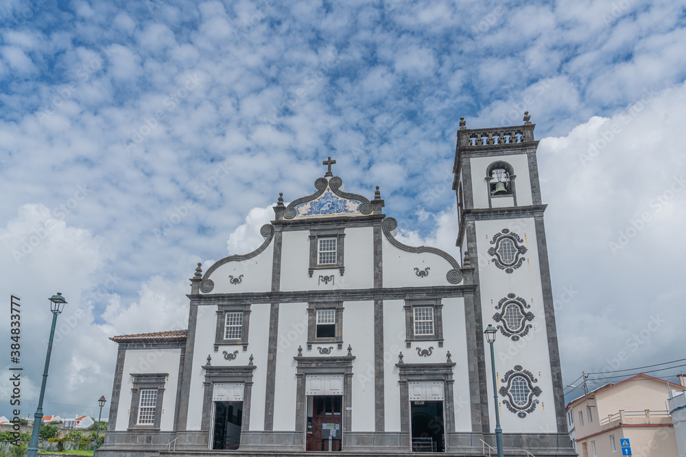 Fototapeta premium Church of Ponta Garca, village of Sao Miguel, Azores, Portugal