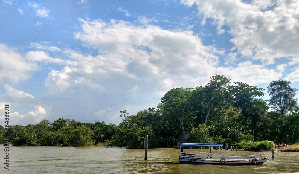 Fototapeta premium boat on the river