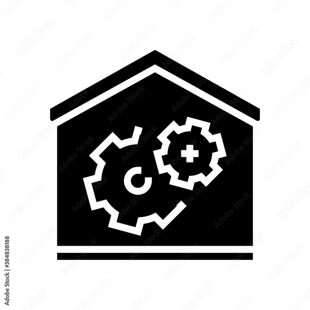 house repair glyph icon vector. house repair sign. isolated contour symbol black illustration house repair glyph icon vector. house repair sign. isolated contour symbol black illustration