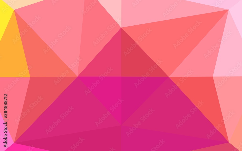 Light Pink, Yellow vector shining hexagonal pattern. Light Pink, Yellow vector shining hexagonal pattern.