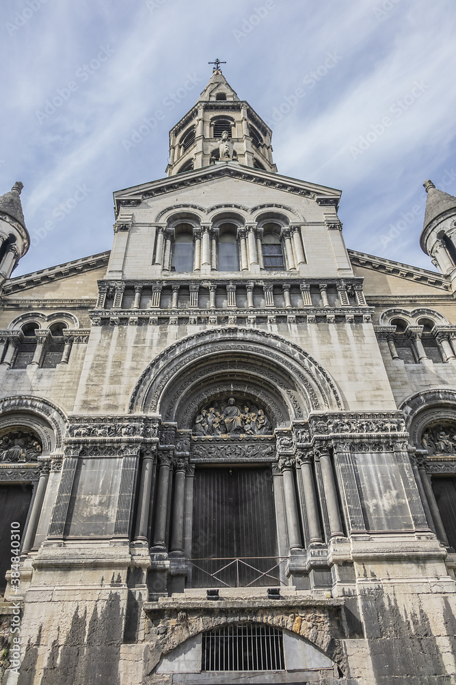 Fototapeta premium Roman Catholic Church of the Good Shepherd (Eglise du Bon Pasteur, 1883). Croix-Rousse district, Lyon, France.