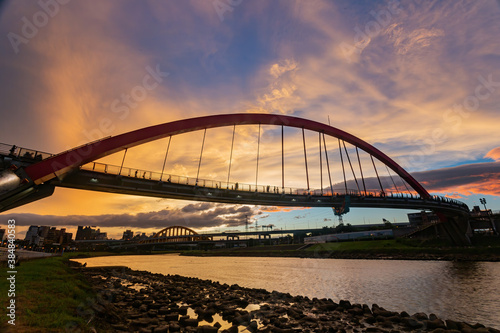 Fototapeta Naklejka Na Ścianę i Meble -  Sunset view of the beautiful Rainbow Bridge