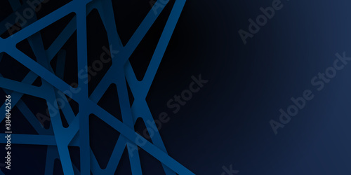 Abstract template blue geometric diagonal background with web 3D line. Modern luxury style. 