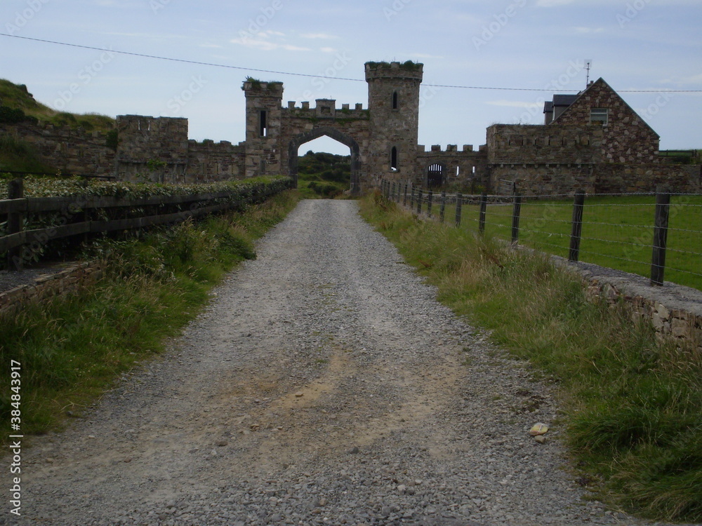 Road to Clifden Castle in Connemara, Ireland