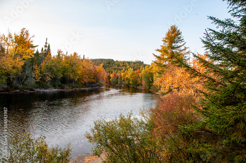 Autumn view from Adirondack campsite