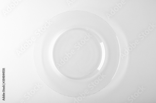 glass plate isolated on white