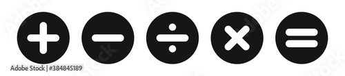 Calculator key vector symbol on white background. Mathematics sign.