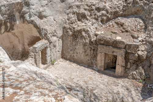 The cave of Yitzhak Ze'ira son of Shim'on at Bet She'arim National Park in Kiryat Tivon, Israel photo