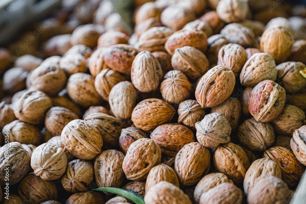 Walnuts Display at the Farm Market Walnuts Display at the Farm Market
