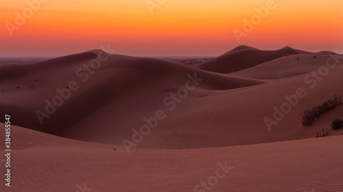 Fototapeta Naklejka Na Ścianę i Meble -  Sunset in the desert during California wildfires