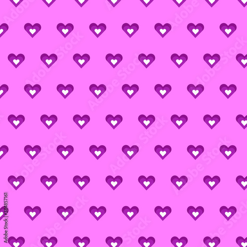 Seamless pattern with hearts, Saint Valentine motive