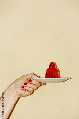red jelly pudding