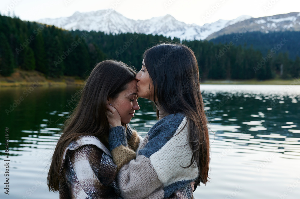 Young Lesbian Couple Sharing A Kiss In Nature Stock Photo Adobe Stock young-lesbian-couple-sharing-a-kiss-in-nature-stock-photo-adobe-stock