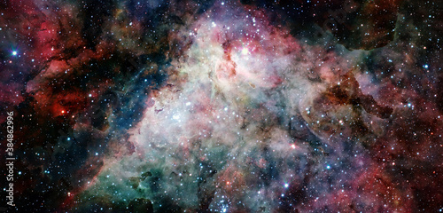 Fototapeta Naklejka Na Ścianę i Meble -  Cosmic art. Science fiction wallpaper. Elements of this image furnished by NASA