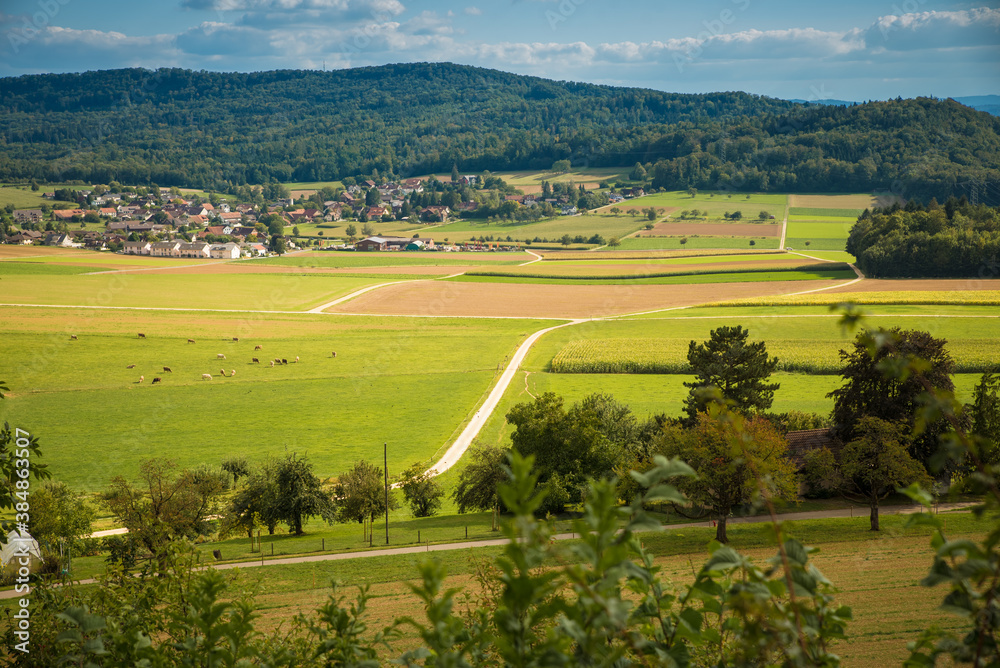 View of a landscape in canton Aargau, Habsburg. View of a landscape in canton Aargau, Habsburg.