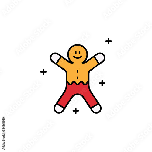 cookie man line icon. Elements of New Year, Christmas illustration. Premium quality graphic design icon. Can be used for web, logo, mobile app, UI, UX